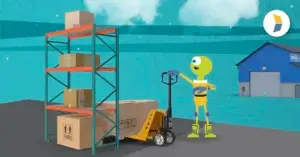 Alien prepping an order for shipment, representing the importance of FBA prep in light of the recent Amazon announcement.