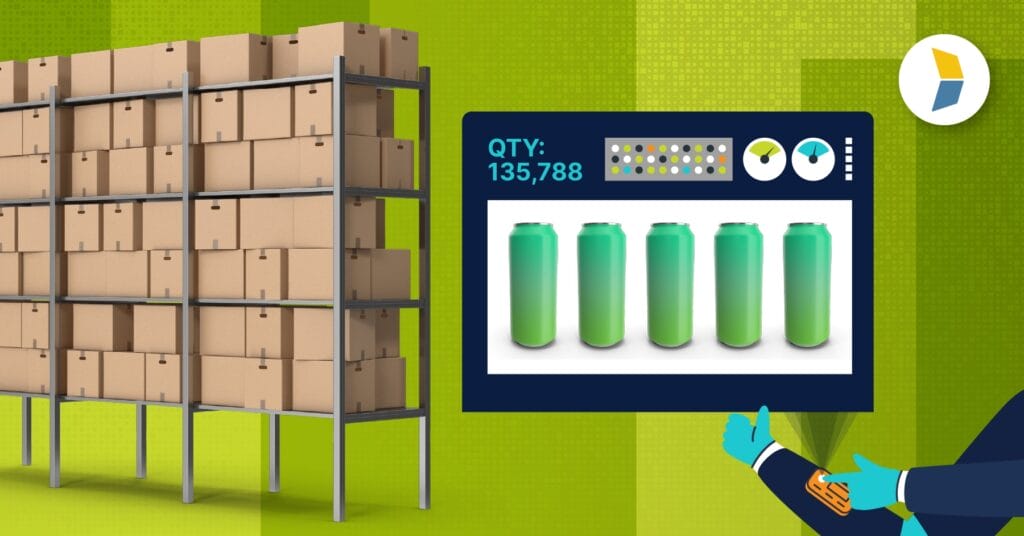 image of an inventory management screen in a warehouse
