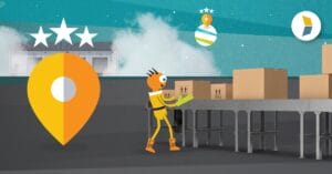 image of kase alien carrying packages in front of a fulfillment location