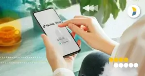 Image of person looking at TikTok shop, representing the importance of choosing the right 3PL warehouse for TikTok Shop