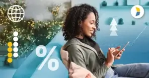 Shopper chatting with AI search to find holiday gifts for family and friends